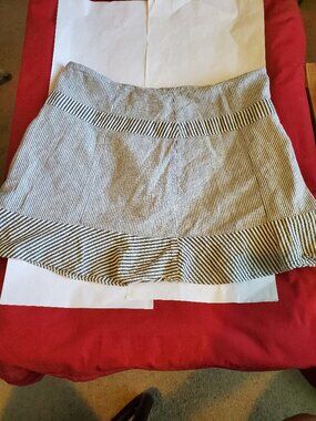 USED DELIA'S 7/8 MINI STRIPPED MINI SKIRT
